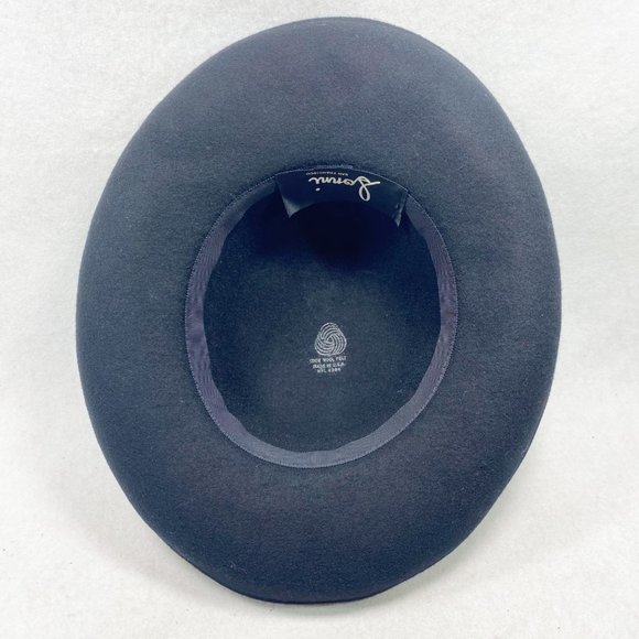 Vintage Sonni San Francisco Black Wool Wide Brim Bowler Hat